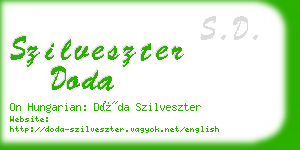 szilveszter doda business card